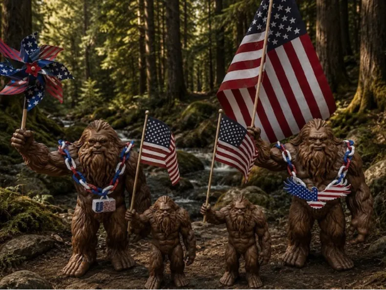 Bigfoot Freedom Walker - Layered Legends
