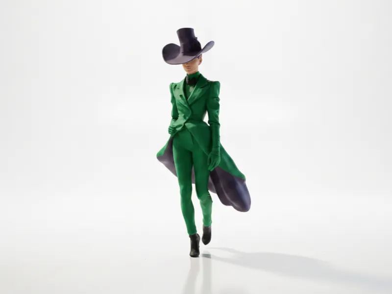时尚偶像女性模特手办3D打印模型