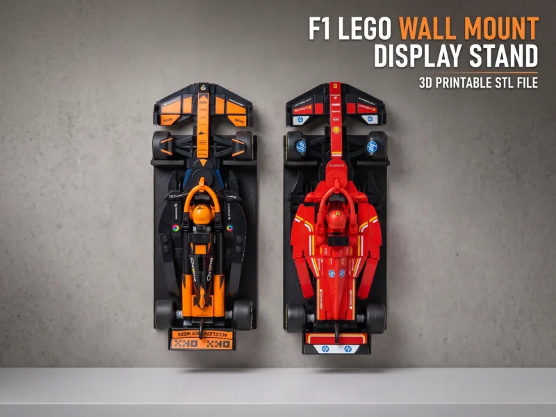 F1 LEGO Duvar Montajı Vitrin Standı