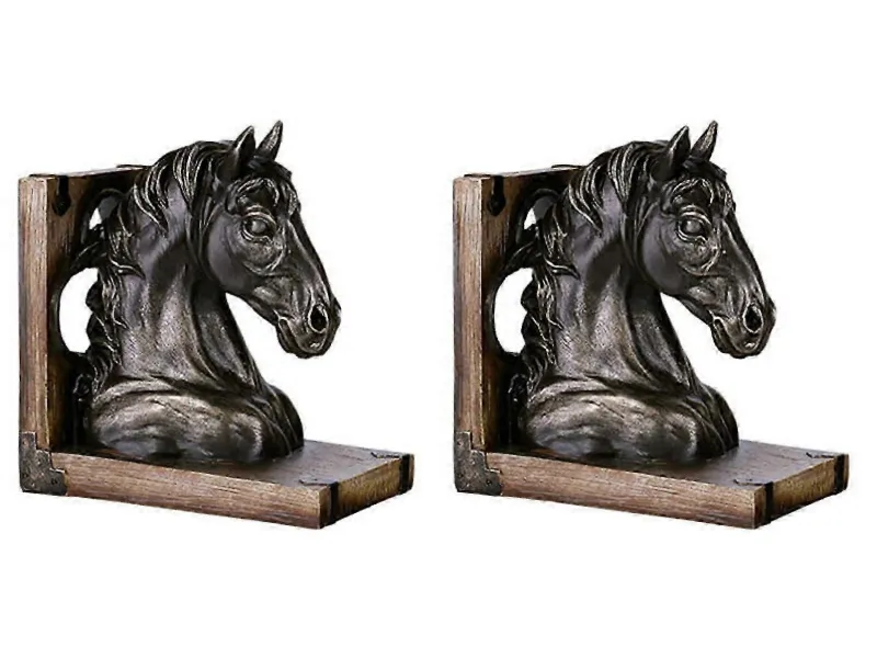 Luxury Horse Head Bookends | Elegant Equestrian Book Holder