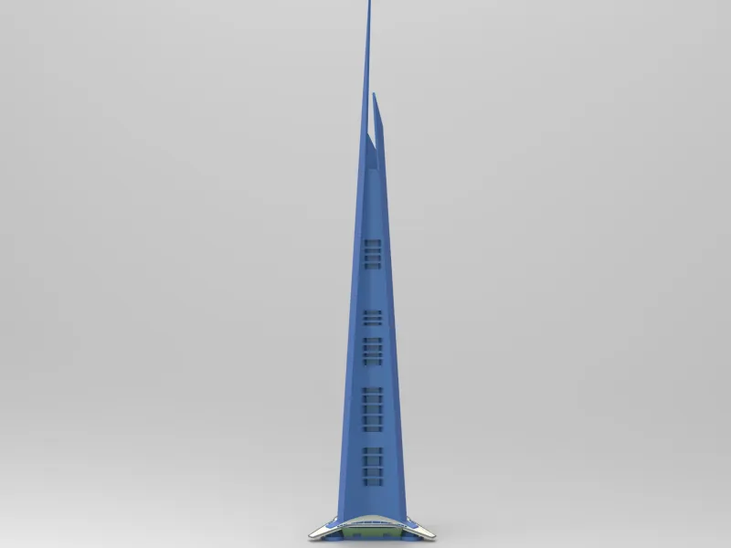 نموذج ثلاثي لبرج جدة - Highly Detailed 3D of Jeddah Tower