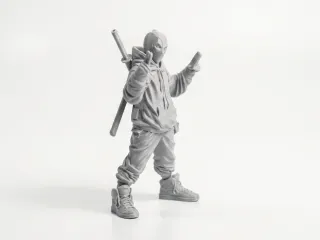 Street Deadpool Figurine Action Hero 3D Printable