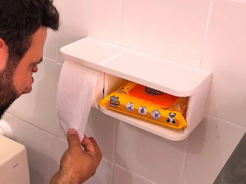 Porta Papel Higiênico e Lenço umedecido