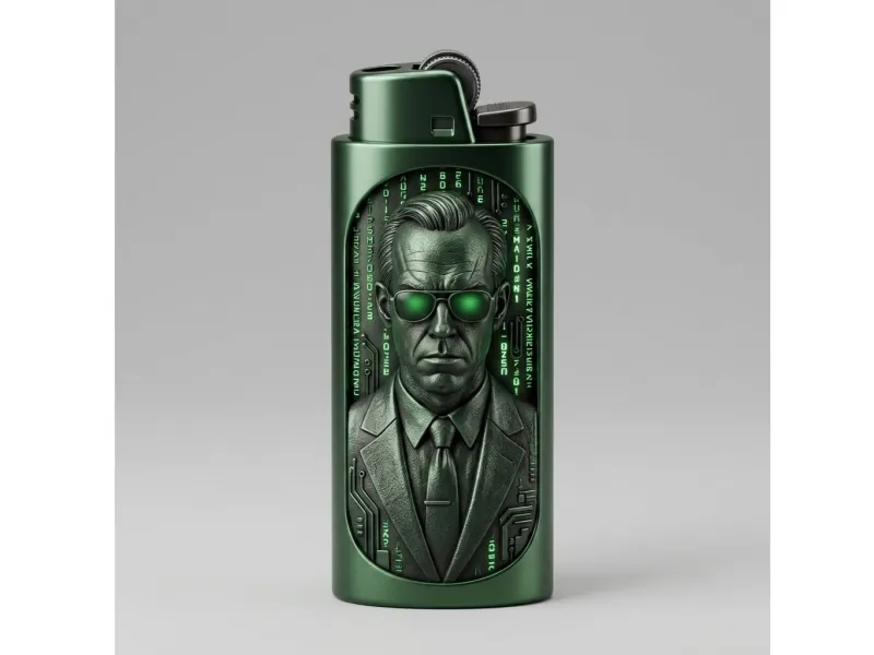 Case for lighter BIC J6 Agent Smith (Matrix) style