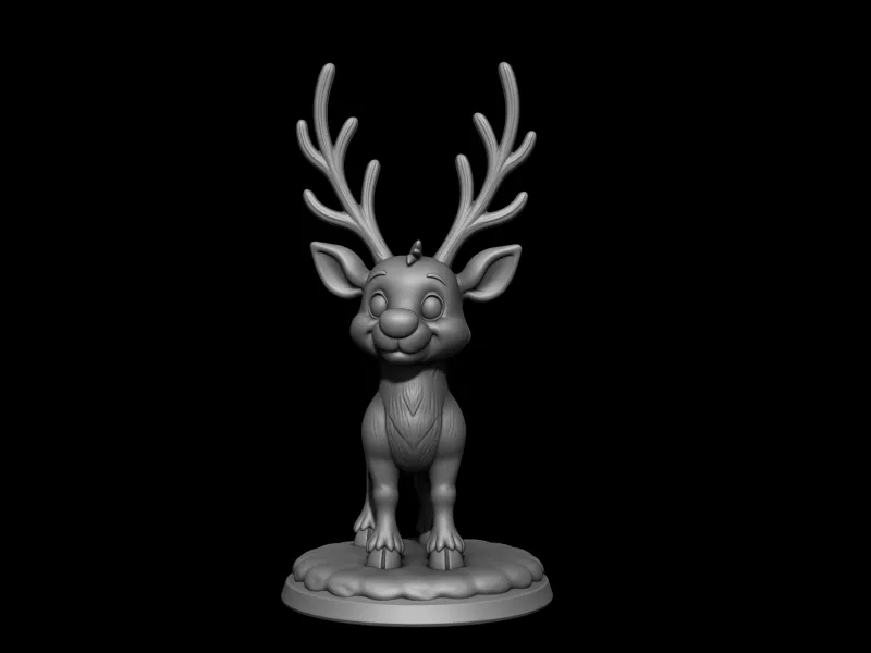 Whimsical Reindeer – Cute Deer Figurine | 3D Printable STL