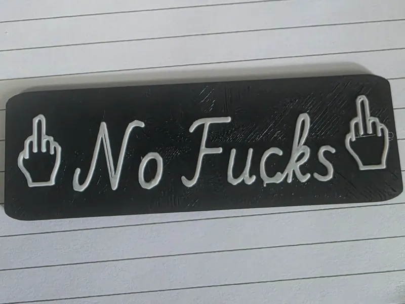 Badge - no fucks