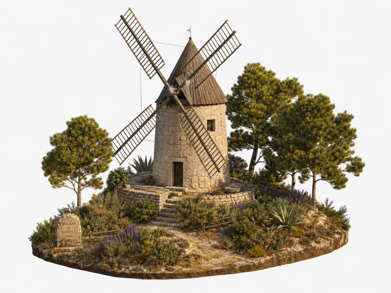 Moulin d'Alphonse Daudet à Fonvieille