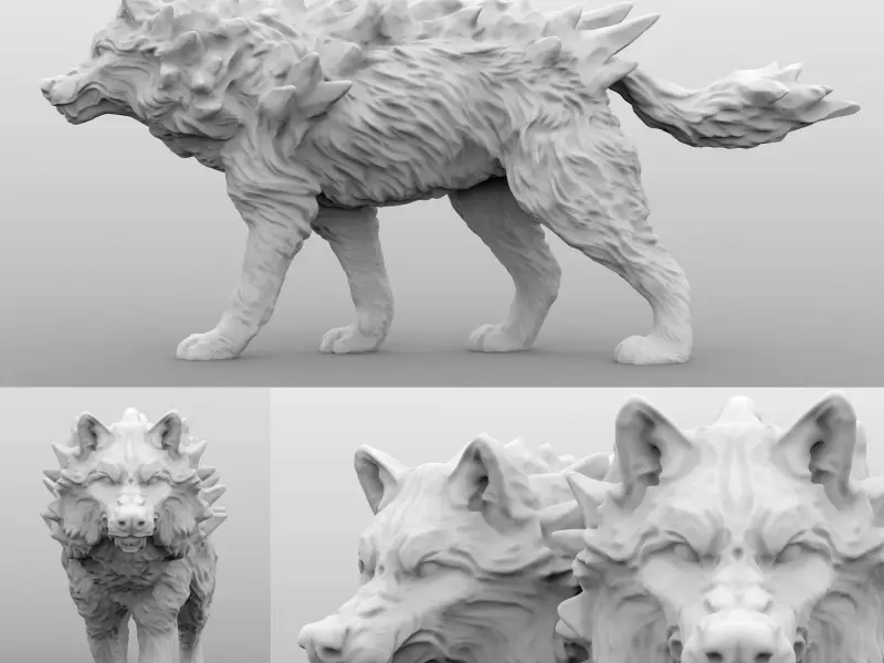 Winter Wolf (Snarling)