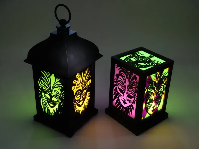 The Modular Lantern - Mardi Gras Masks