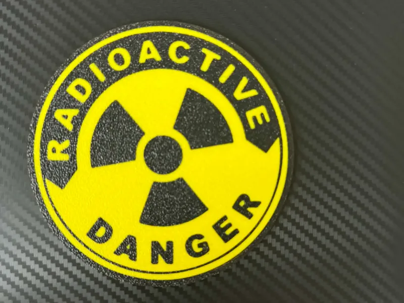 Radio Active Danger with Holder