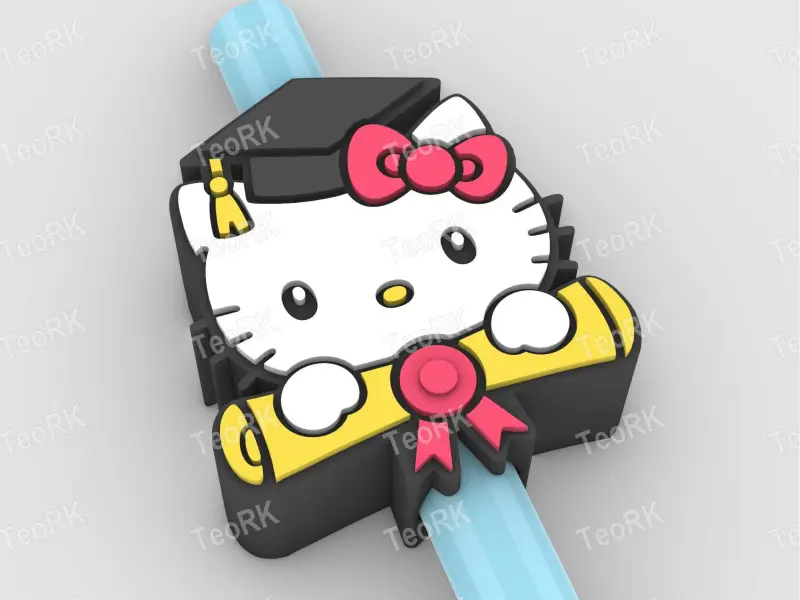 Straw Topper HELLO KITTY DIPLOMA