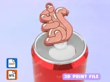 Soda Tab Opener Keychain squirrel balloon-0