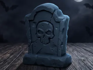 Simple Stone Tombstone Halloween Decor