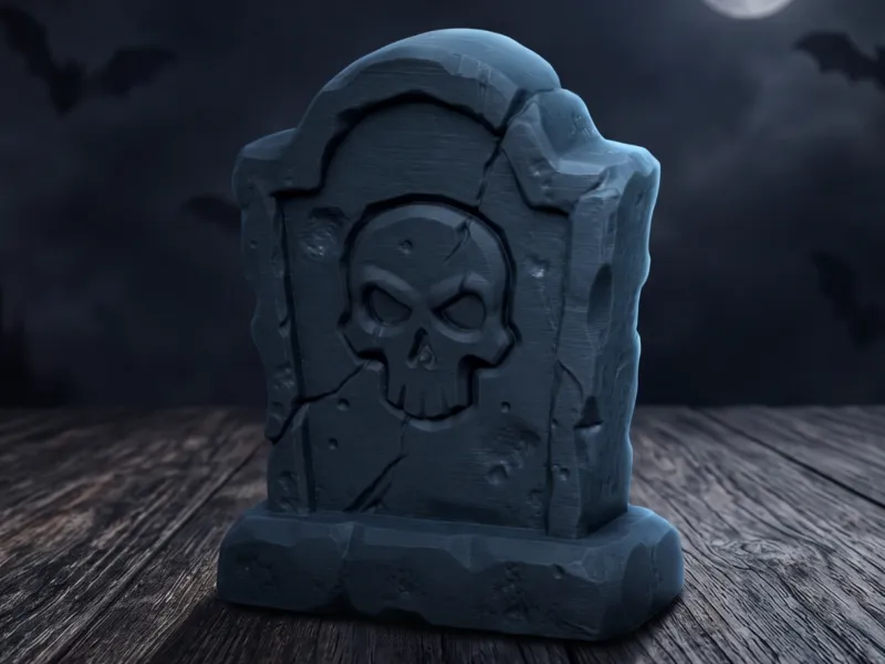 Simple Stone Tombstone Halloween Decor