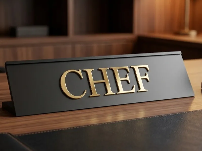 "CHEF" Desk Nameplate / Stand - Dual Color Design