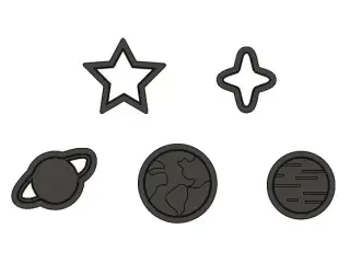 Space Cookie Cutter Set of 5