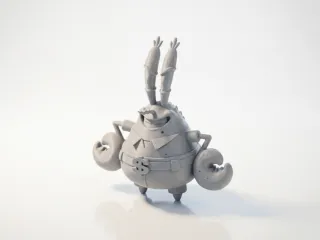 Mr. Krabs Figurine Cartoons Animation 3D Printable