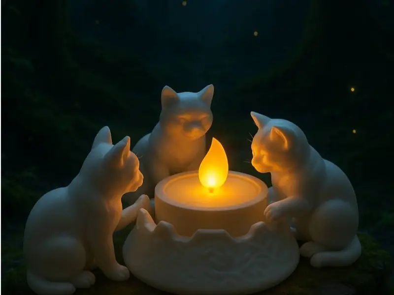 Teelichthalter Katzen