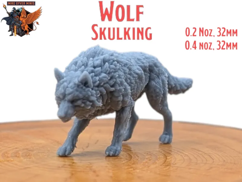 Sluipende Wolf - MGM Printklaar Miniatuur