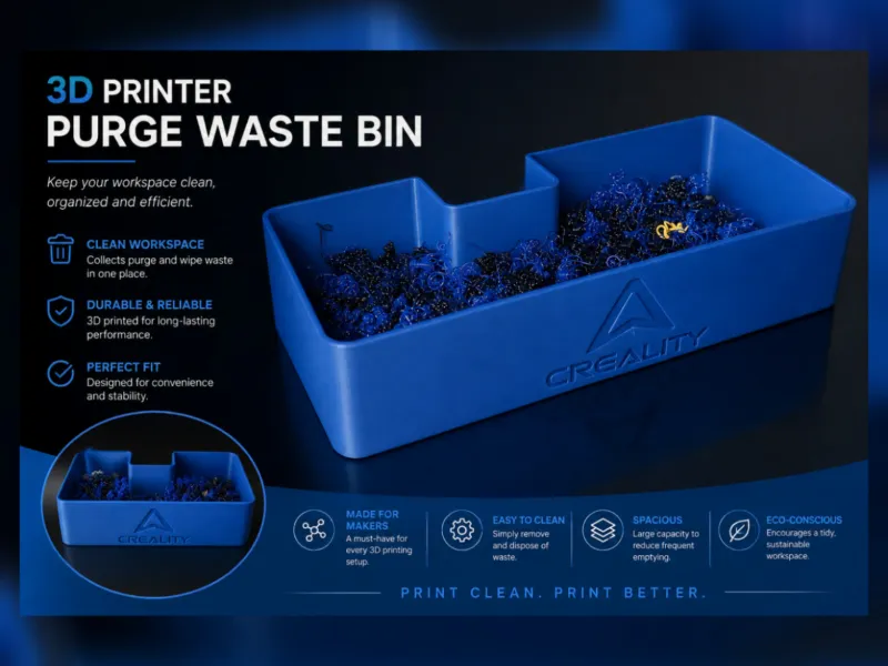 Creality Hi Purge Waste Box (ENGRAVED LOGO) (QUICK PRINT V2)