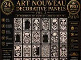 Nouveau Decorative Panels Vol.2 CNC SVG STL Pack 16 Designs-0