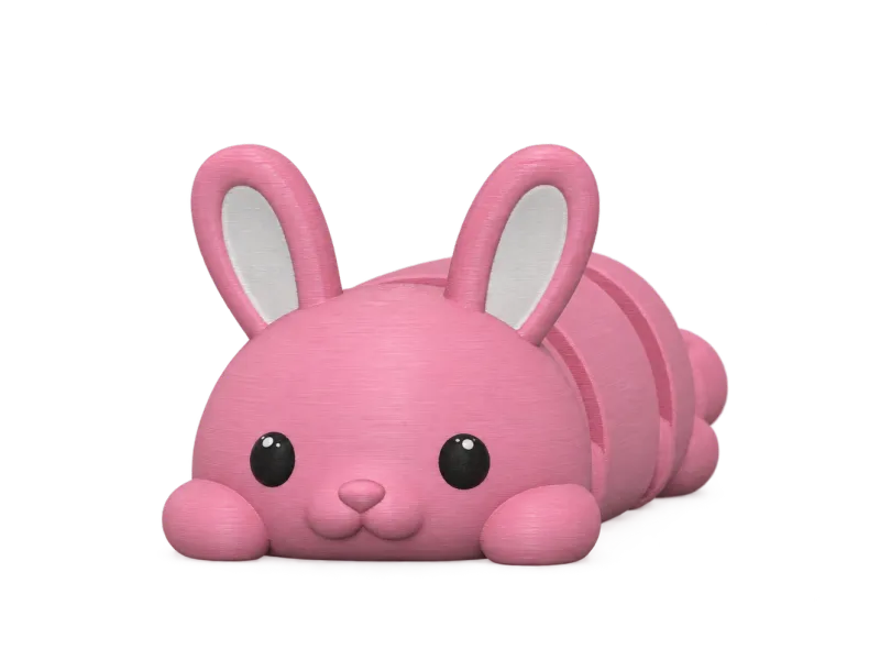 articulated rabbit keychain