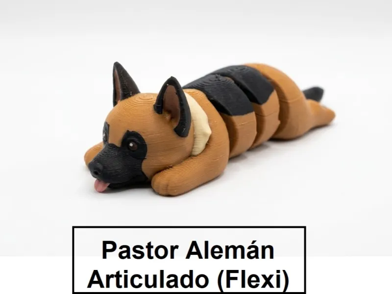 Pastor Alemán Articulado (Flexi) / Juguete y Figura Decorati
