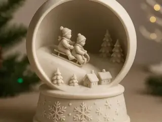 Снежный шар для катания на санках для детей