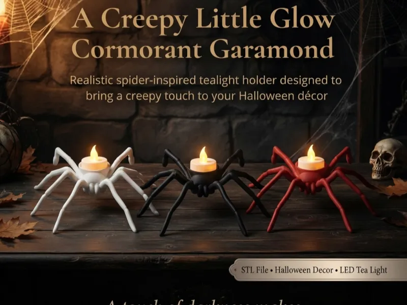 Halloween Spider Tealight Holder - Spooky Candle Holder
