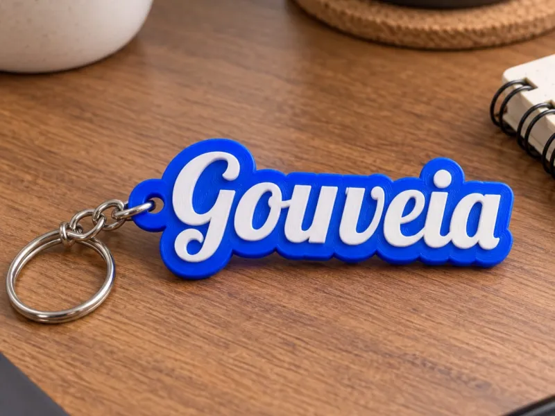 定制姓名钥匙扣 – Gouveia | 3D钥匙扣