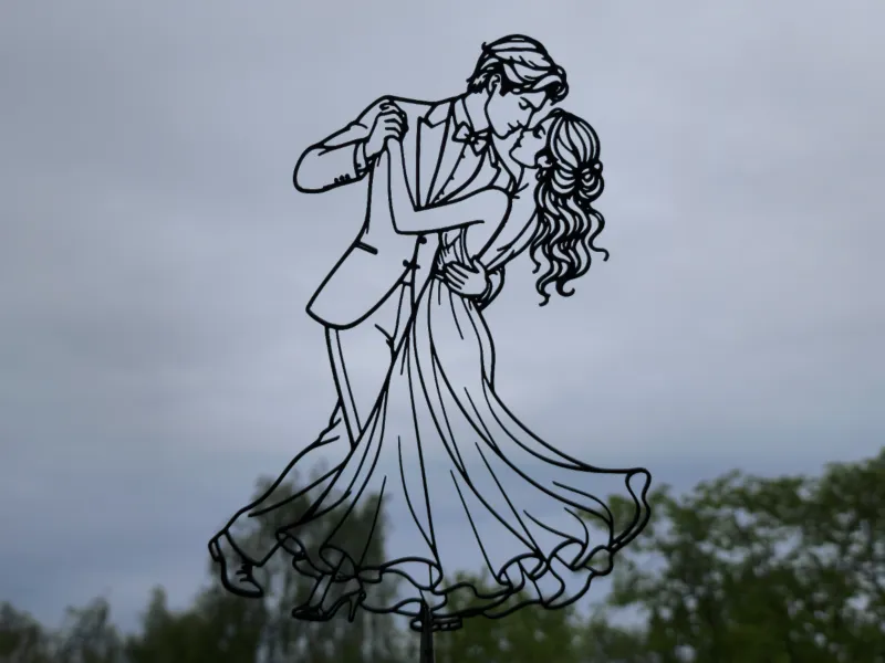 Romantic Dancing Couple 2D Wall Art