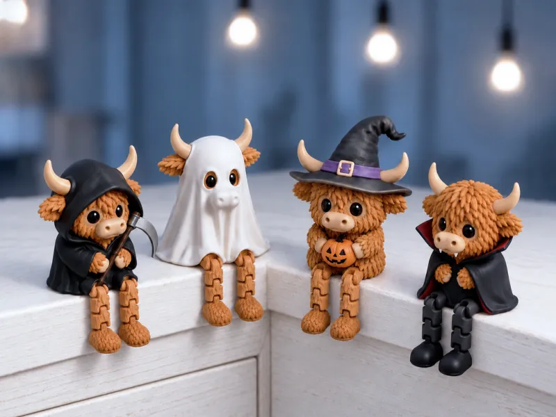 Flexi Halloween Hooglandkoe Figurenset