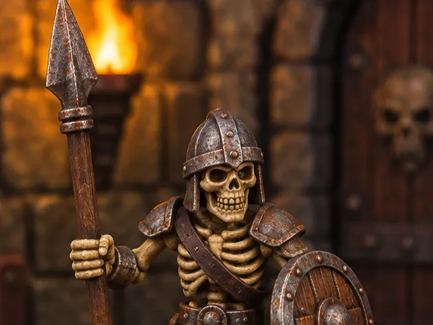 Skelet lansier Heroquest of D&D