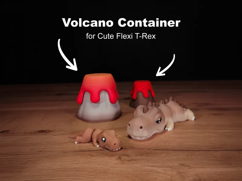 T-Rex Volcano Container