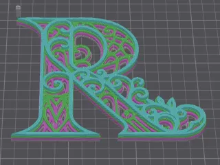 Decorated letters Q-R-S-T  -  5/7