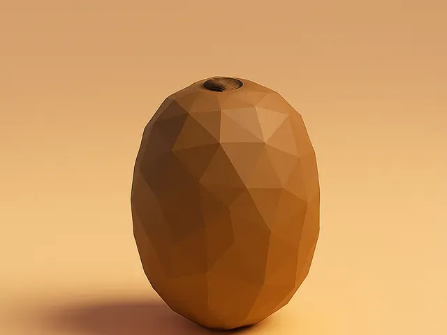 Low Poly Kiwi 3D Model