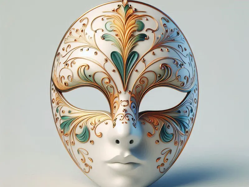 4033 Venetian Carnival Mask Color 3D Model  ARTE  STL  DND