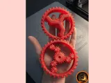 Print-in-Place Planetary Gear Cluster Module - Fidget-0