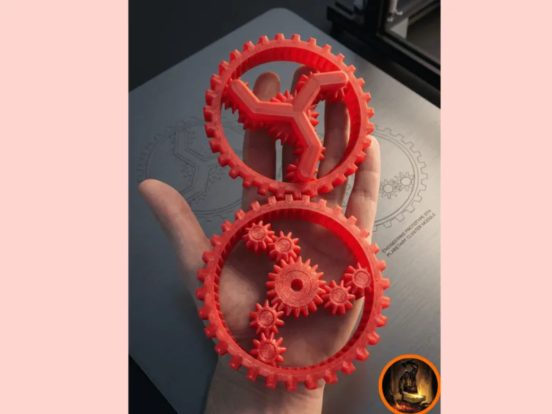 Print-in-Place Planetary Gear Cluster Module - Fidget