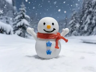 圣诞节 冬季 小雪人 拆件版本 可爱小雪人 仿手拼雪人 插件分色分件 NO AMS