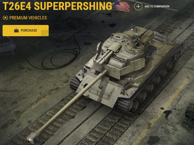 CARRO MEDIO T26E4 SUPERPERSHING VEICOLO PREMIUM, ESERCITO USA 1945