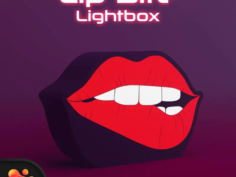 Lip Bite Lightbox by Polymeria