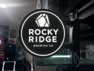 Rocky Ridge Brewing Company lightbox sign system