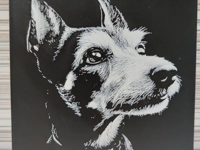 Hueforge racing dog