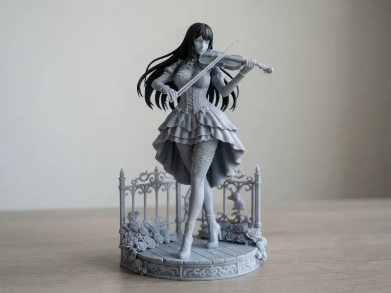 Gothic Violinist - Standing Performance Pose