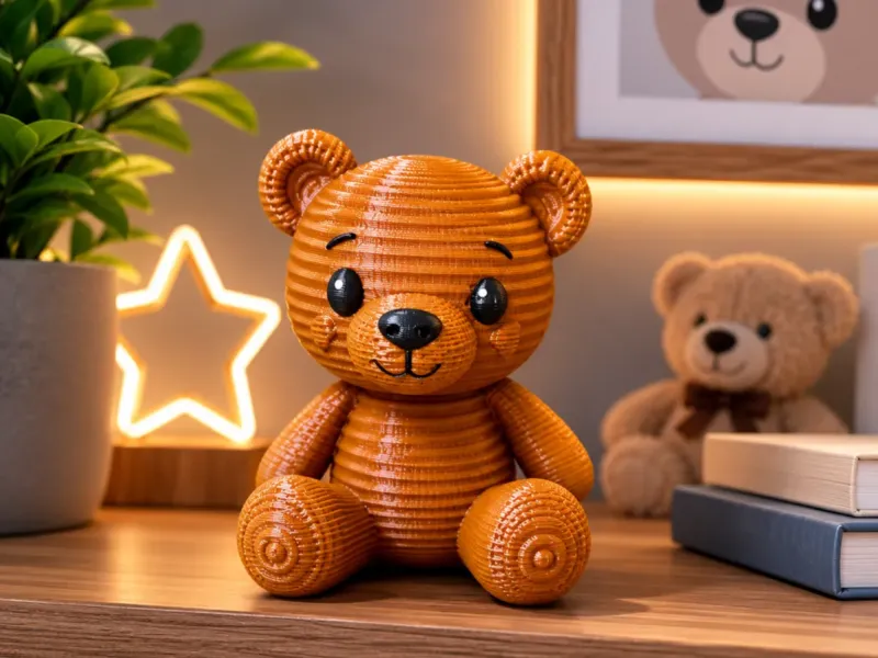 Cute Knitted Teddy Bear- 3D Printable Desk Toy
