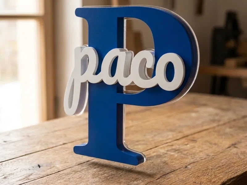 Inicial P con el nombre de Paco