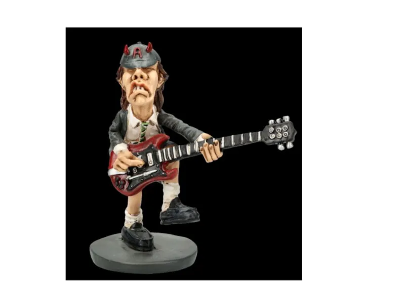 Stylized Caricature Rock Guitarist Angus