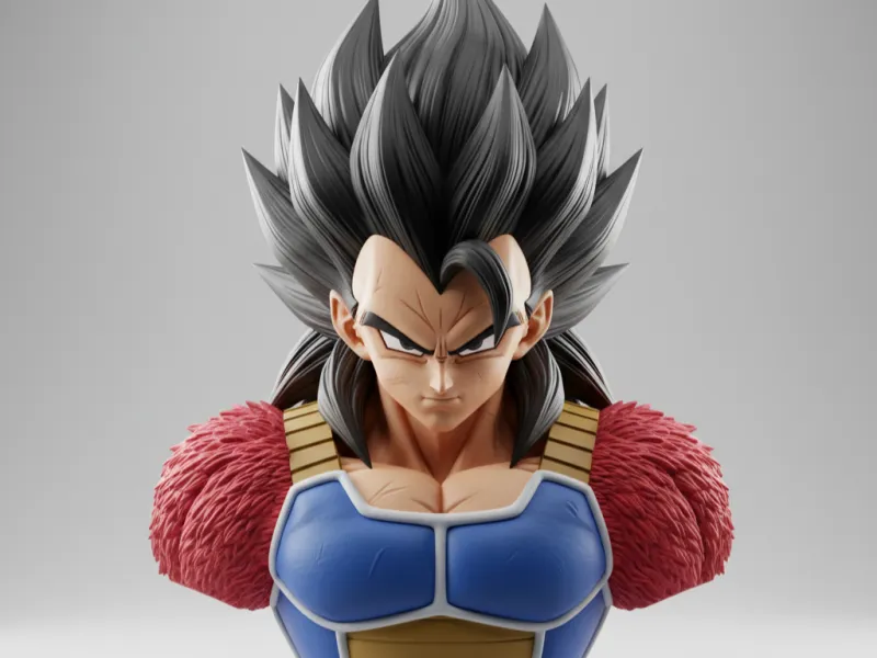 Vegeta Super Saiyan 4 Bust - SSJ4 Primal Prince: Hoge Details