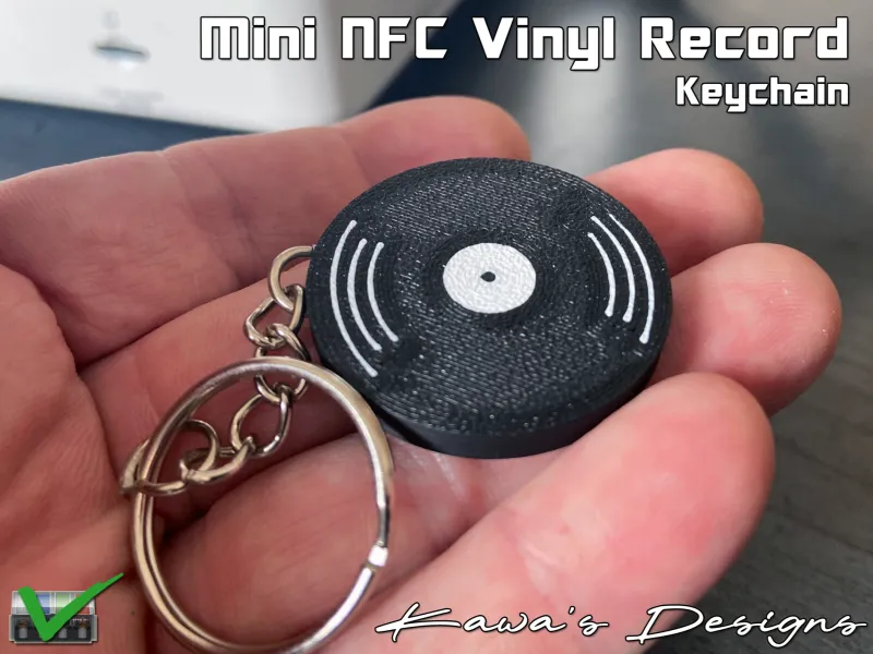 Mini Porte-clés Disque Vinyle NFC